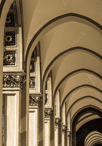 bautiful old archway at a historic building