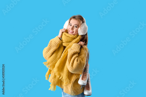 Pretty young woman with ice...