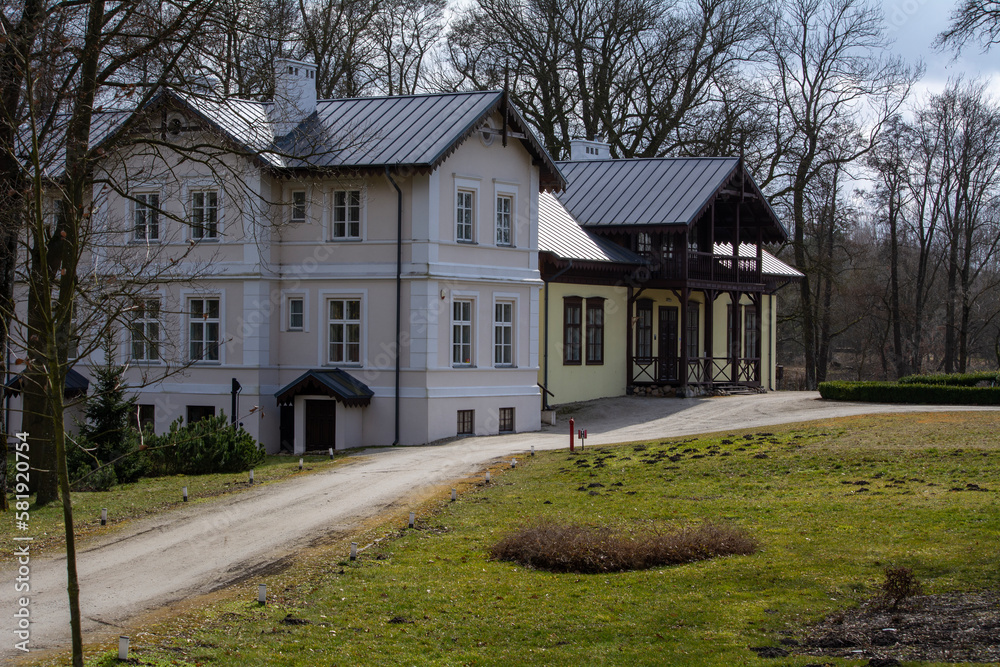 Old manor house in the open-air museum in the village of Klobka, Poland. Old manor house in the open-air museum in the village of Klobka, Poland.