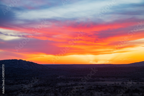 Sunset landscape of Wichita Mountains National Wildlife Refuge © Kit Leong