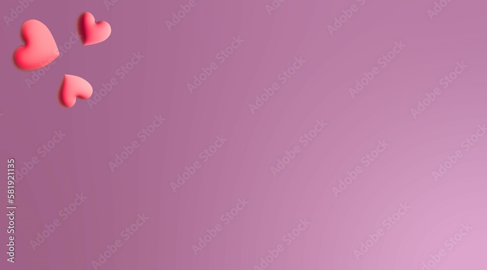 light purple background with hearts