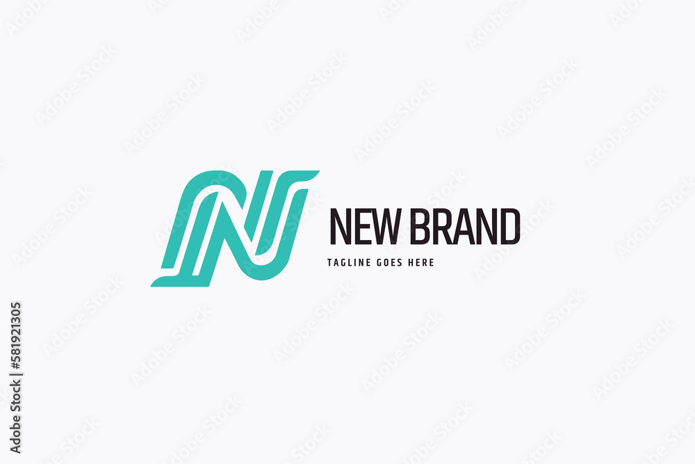 N letter logo, media and tech companies, stores and businesses