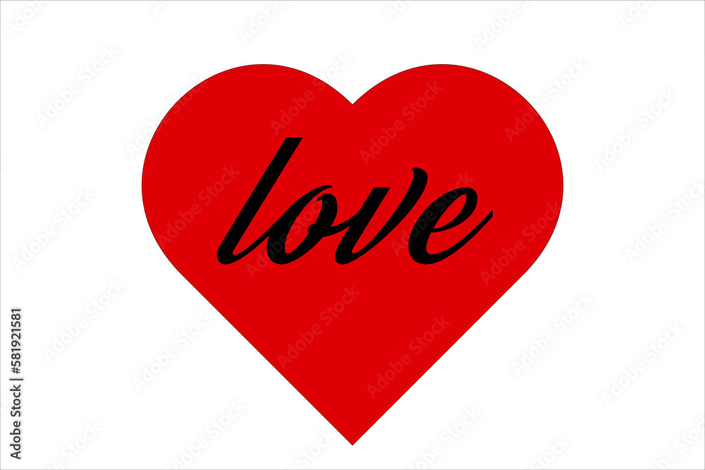 red heart figure with the word love red heart figure with the word love