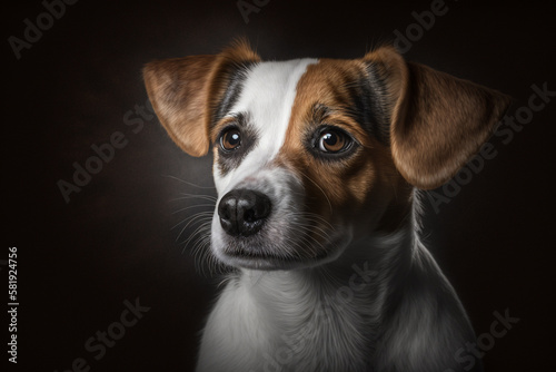 Adorable Jack Russell Terrier on Dark Background - Perfect for Your Website or Blog! © ThePixelCraft