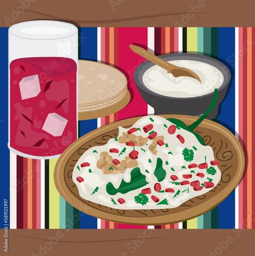 chiles en notada-mexican food