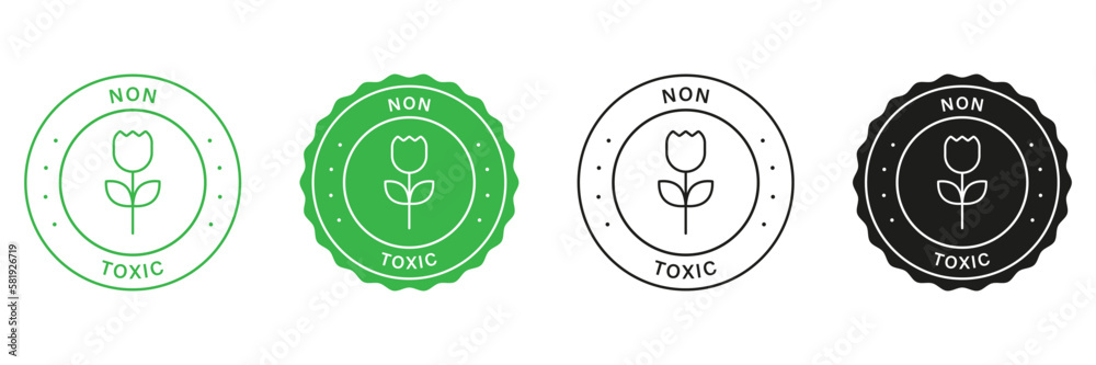 Safe Product Stamp Set. Non-Toxic Symbol. Free Chemical Icons. Green and Black Labels With Ecological Guarantee. Eco Clean Sticker Organic Safety Non-Toxic Sign. Isolated Vector Illustration Safe Product Stamp Set. Non-Toxic Symbol. Free Chemical Icons. Green and Black Labels With Ecological Guarantee. Eco Clean Sticker Organic Safety Non-Toxic Sign. Isolated Vector Illustration