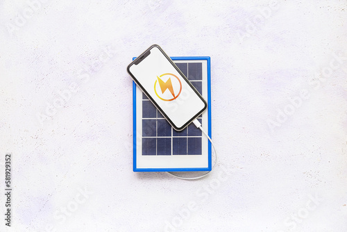 Smartphone charging on port...