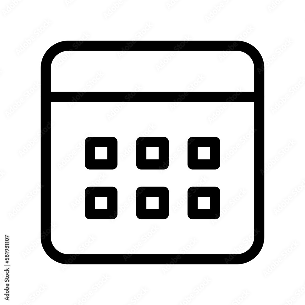 Calendar Icon - Vector, Sign and Symbol for Design, Presentation, Website or Apps Elements. Calendar Icon - Vector, Sign and Symbol for Design, Presentation, Website or Apps Elements.
