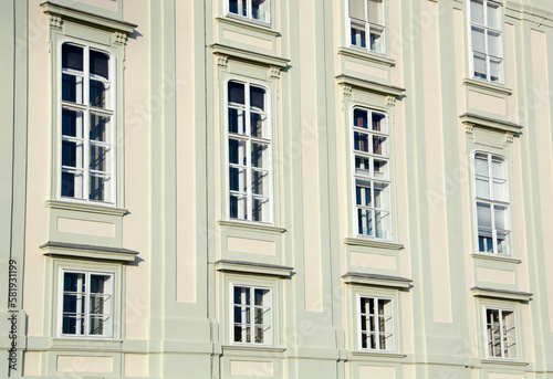 Vienna's Historic Yellow Color Building Windows © Ramunas
