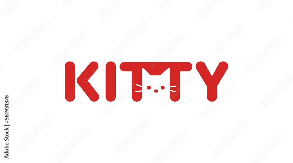 Cute kitty logo with a head of a cat. Domestic animals. Isolated symbol. Pet logo. Cute kitty logo with a head of a cat. Domestic animals. Isolated symbol. Pet logo.