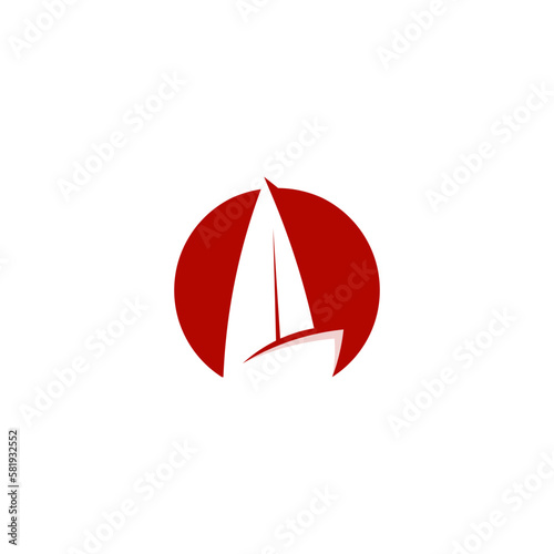cruise ship logo. sea sailing ship logo design editable  simple. 