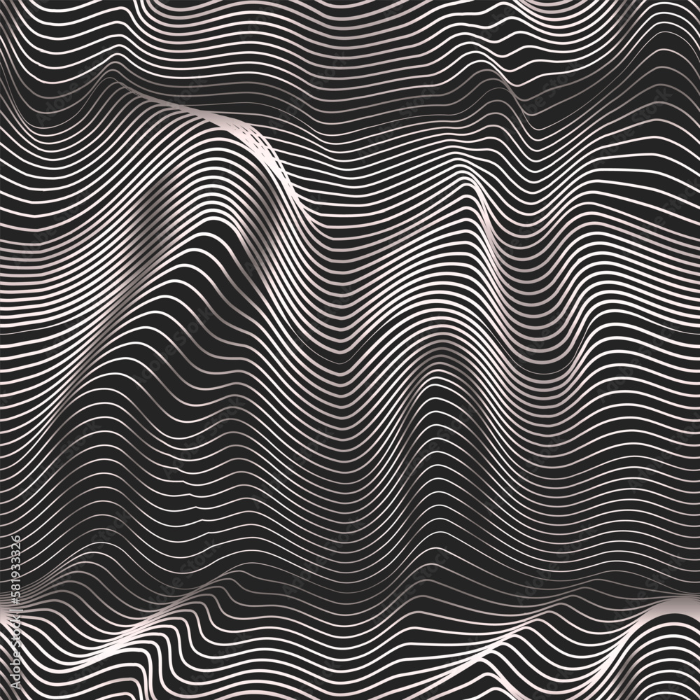 Black and white wavy lines. Seamless pattern Black and white wavy lines. Seamless pattern