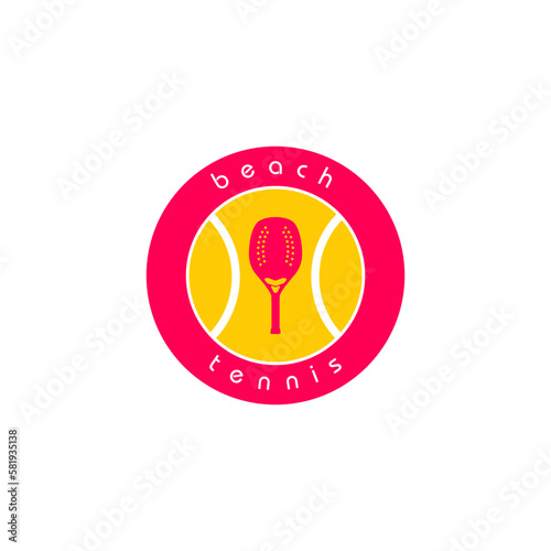 Logo template for beach tennis.	