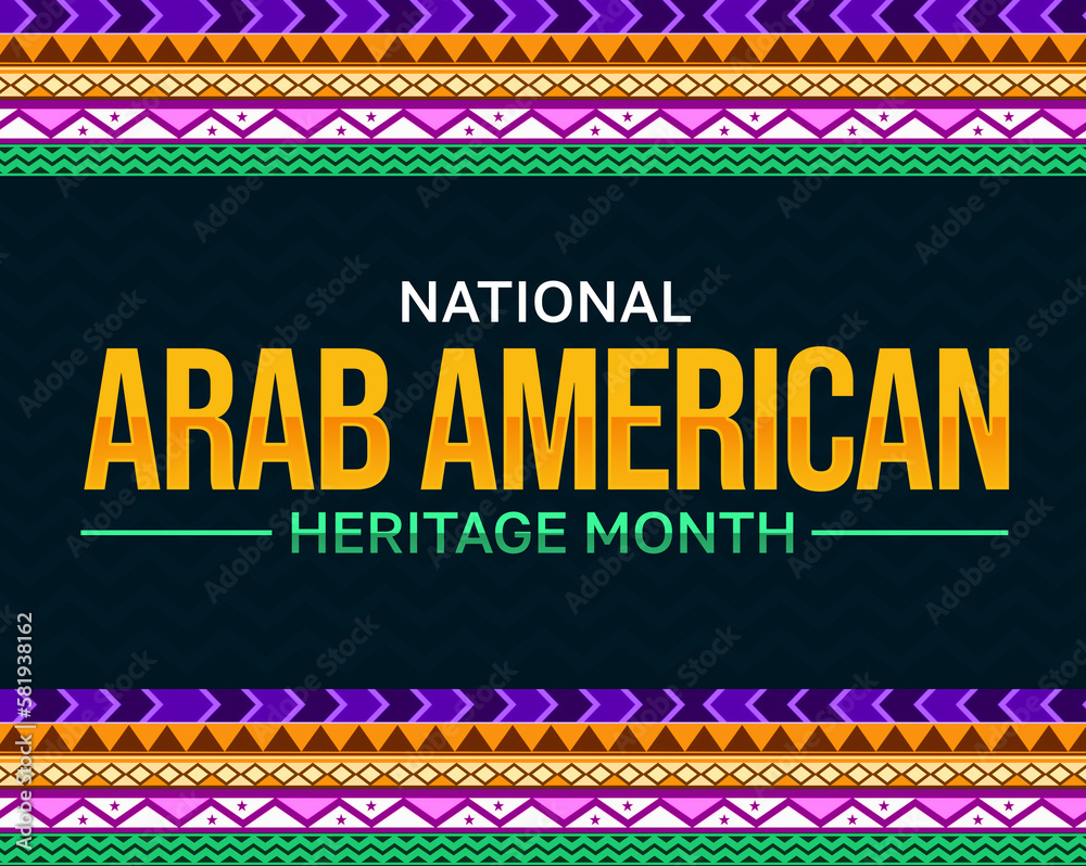 National Arab American heritage month wallpaper in traditional style