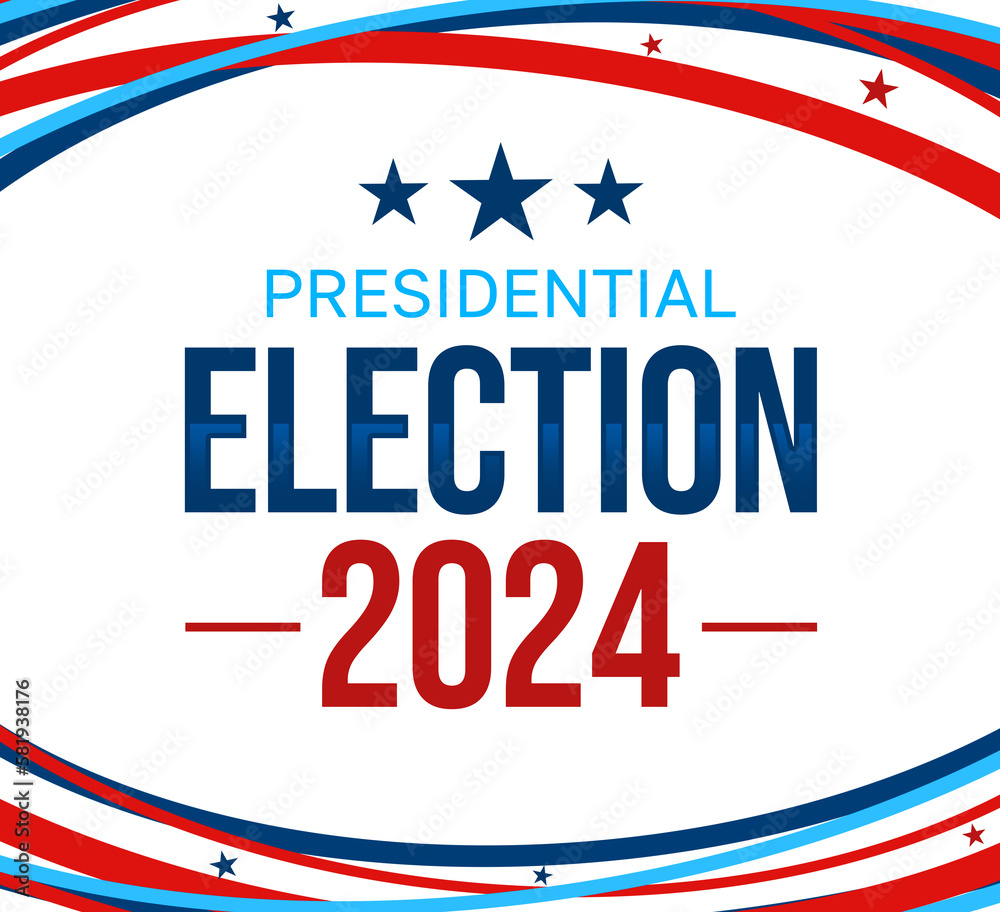 Presidential election 2024 wallpaper with red and blue design stripes ...