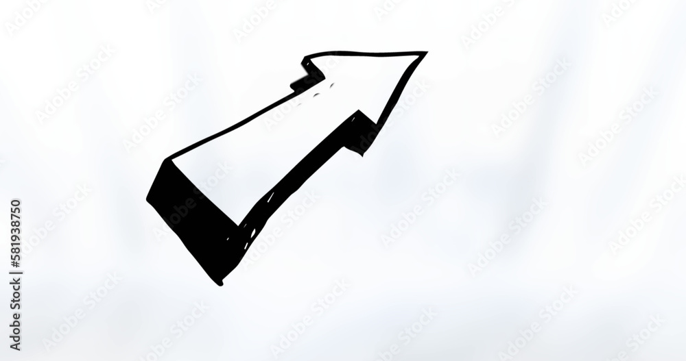 Obraz premium Image of arrow with copy space on white background