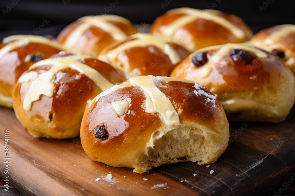 Hot Cross Buns, a traditional British pastry, are typically eaten on Good Friday, but they are also enjoyed throughout the Easter season. Hot Cross Buns, a traditional British pastry, are typically eaten on Good Friday, but they are also enjoyed throughout the Easter season.