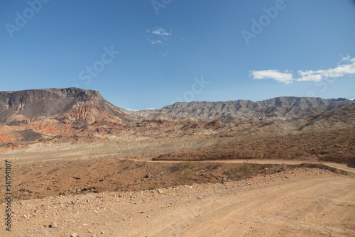 Dirt road through Lake Mead National Recreation Area  Nevada 