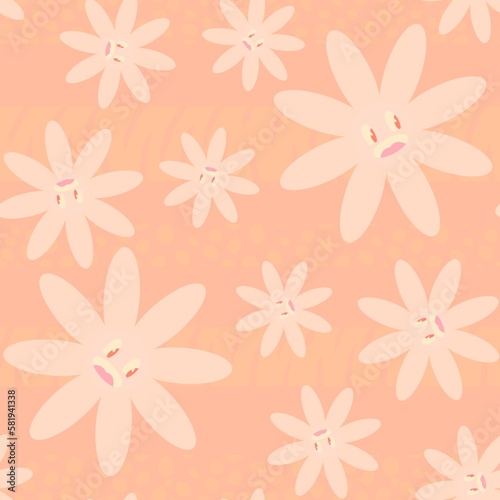 Floral seamless flower pattern for fabrics and textiles and packaging and gifts and cards and linens and kids