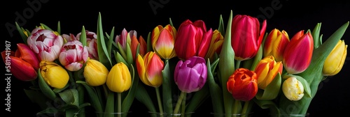 colorful tulip flowers