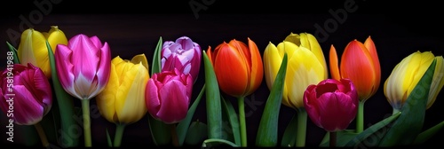 colorful tulip flowers