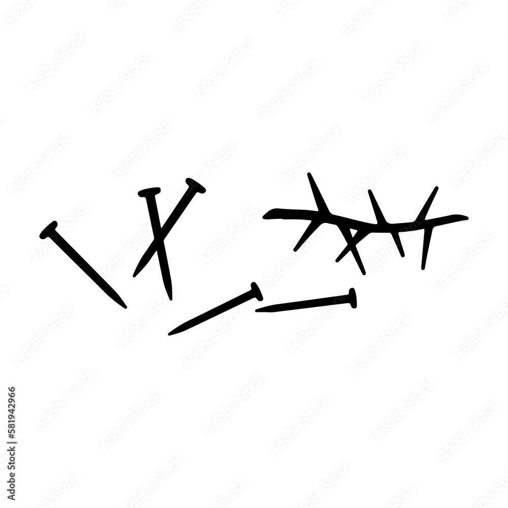 vector illustration of spikes and thorns vector illustration of spikes and thorns