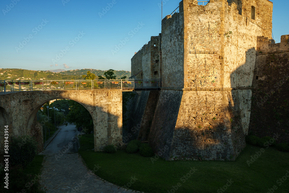 Obraz premium Angioino Aragonese Castle in the town of Agropoli.