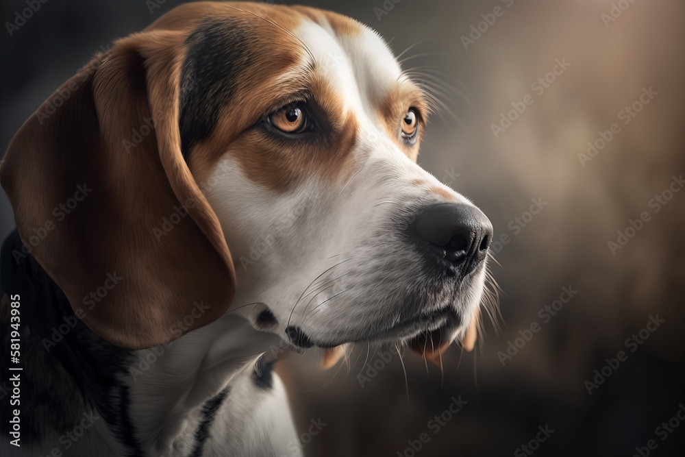 Portrait of a Beagle