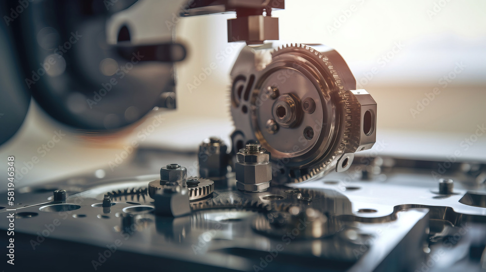 Fototapeta premium Modern machines and equipment. Industry and technology concept. process of the Industry 4.0. generative AI 