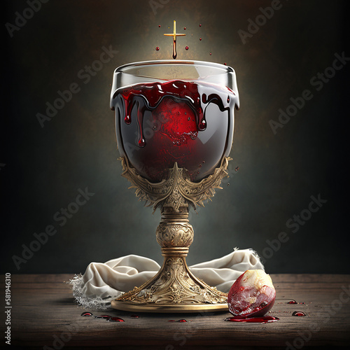 The Blood of Christ, Communion, Wine, generative AI