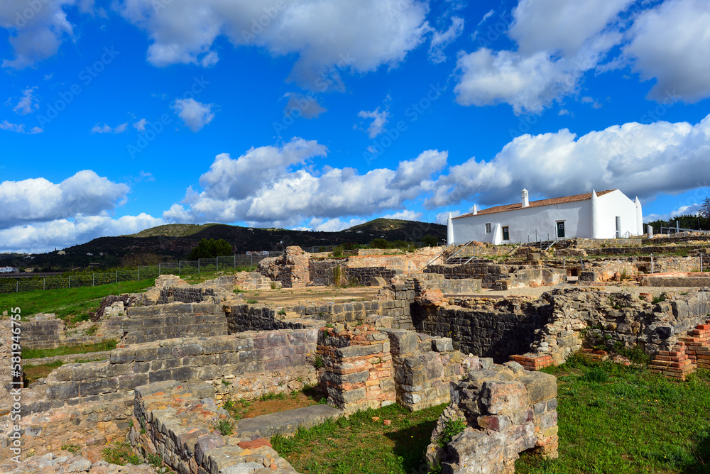 Ruinen von Milreu in der portugiesischen Gemeinde Estoi, Algarve  