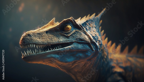 A dinosaur Velociraptor in Jurassic Park. © Witri