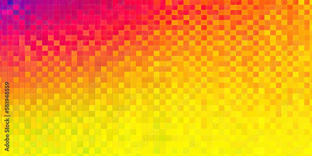 Red and yellow pixelated retro pop art background. Generative ai.