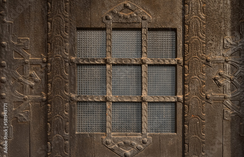 View of old door with windo...