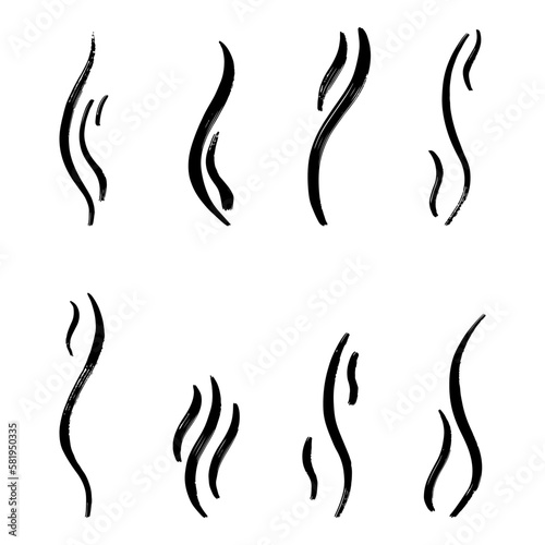 Doodle sketch style of smoke symbol drawn illustration for concept design.