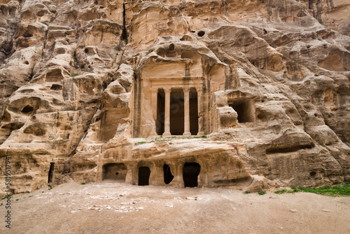 Triclinium, Little Petra, Siq al-Barid, Jordan photo