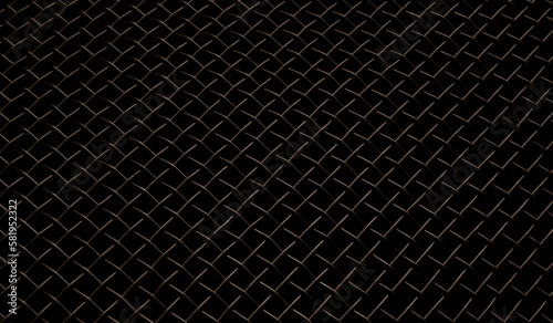 metal mesh on a black background