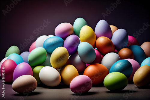 colorful easter eggs on a dark background with copy - up text that reads, how to make your own happy