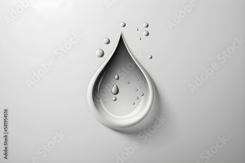 Wallpaper Illustration and background of a drop of water. Front view. Concept of World Water Day. Generative AI.