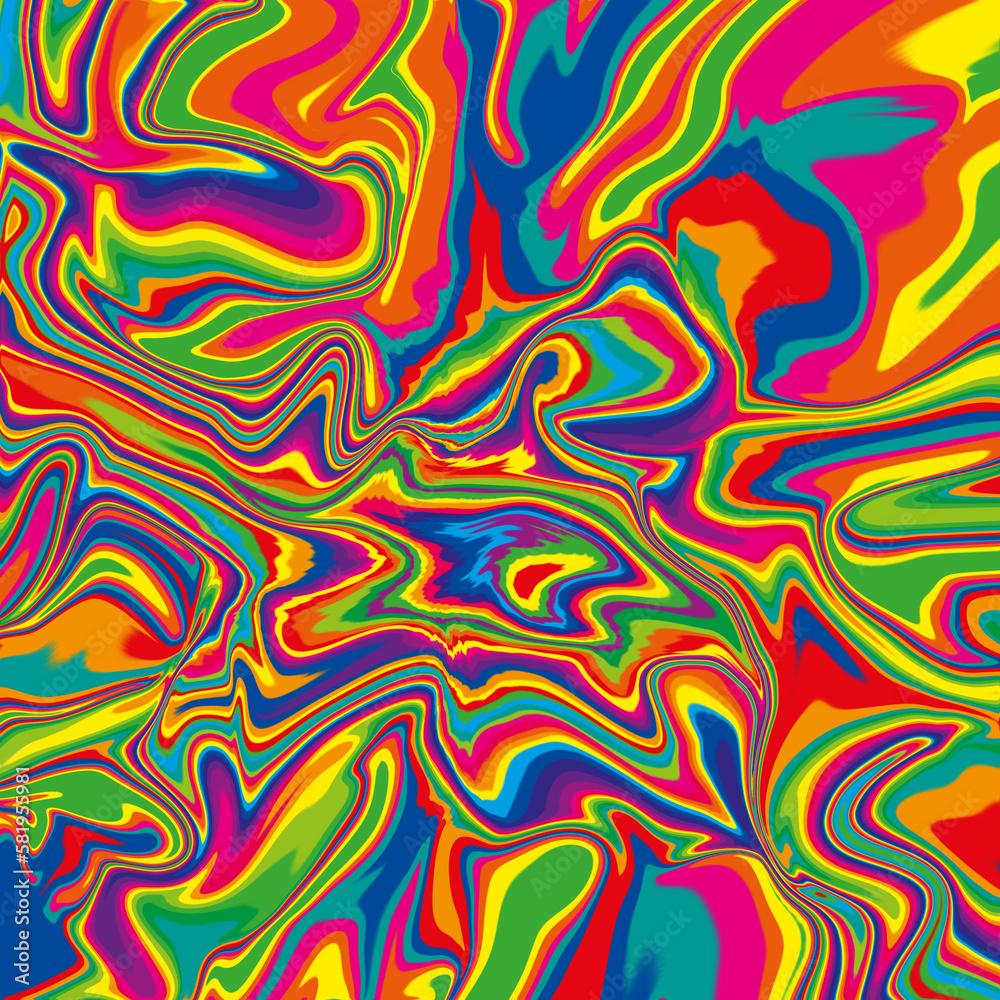 Fototapeta premium abstract pattern color background psicodelic lines ilustration wallpaper