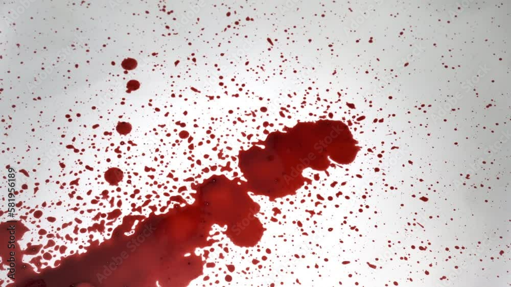 Blood dripping against white background