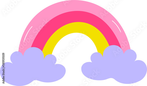 Rainbow clouds illustration