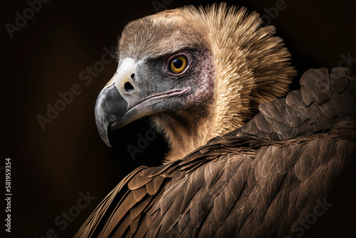 Portrait of a vulture - generative ai
