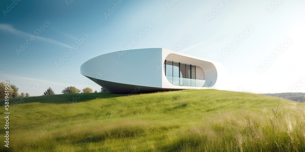 Modern house architecture and construction, contemporary design. generative AI