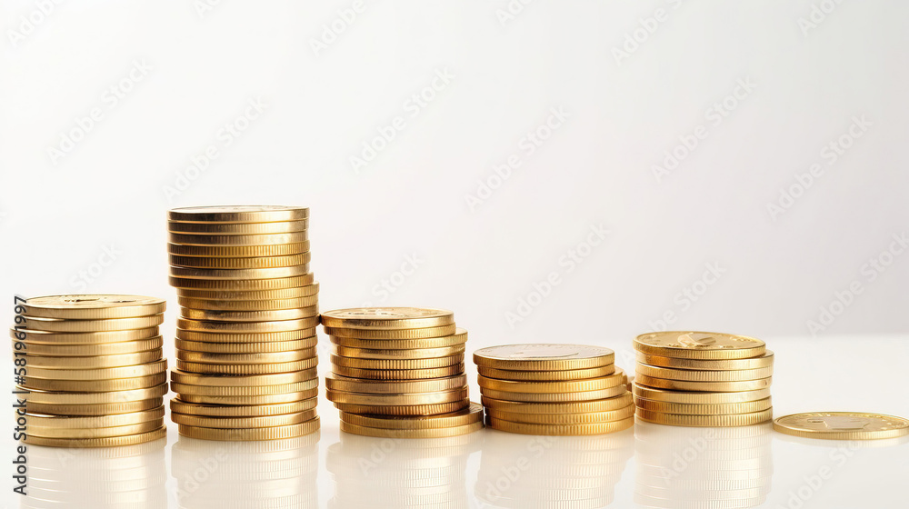 coins on a stack of coins. generative AI coins on a stack of coins. generative AI