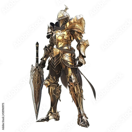 Fantasy hero in armor. sketch art for artist creativity and inspiration. generative AI 