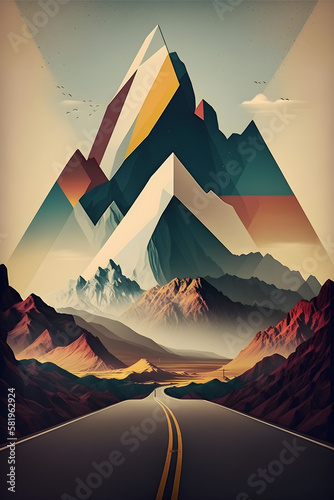 mountains nature illustrations