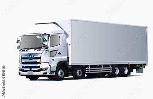truck isolated on white background photo
