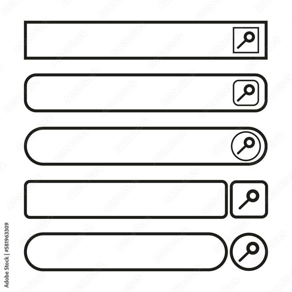 Search strings in flat style. Web search concept. Vector illustration. Search strings in flat style. Web search concept. Vector illustration.