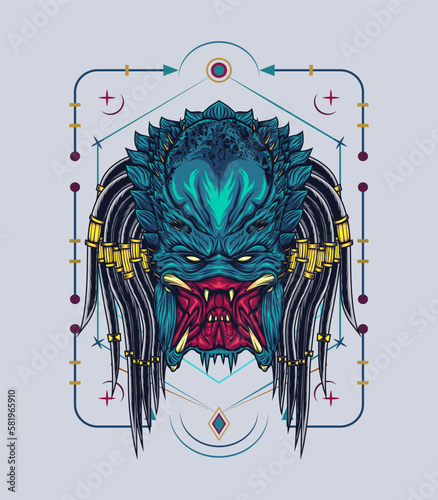 terrible monsters illustration for your design print